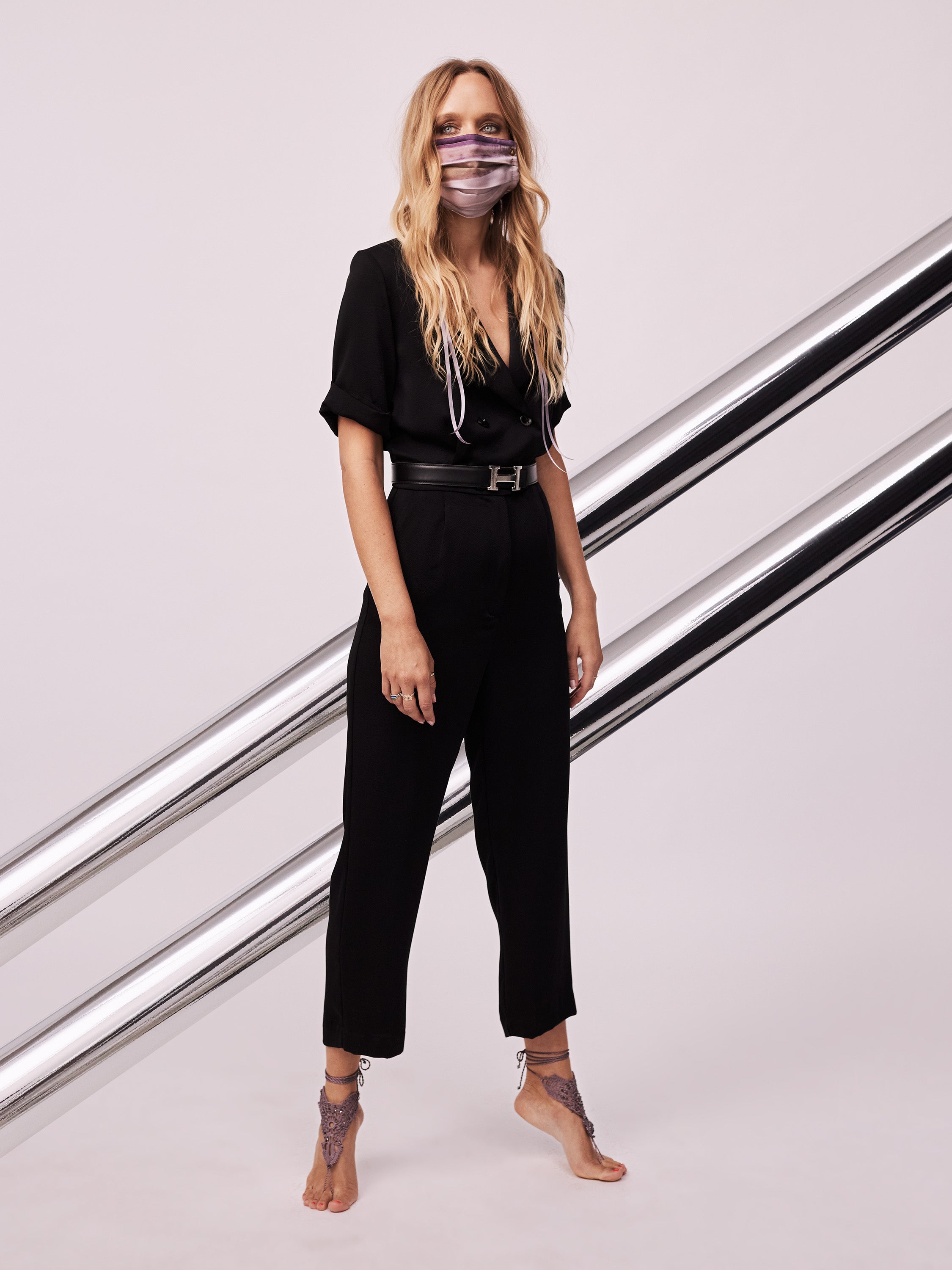 MASK - satin ribbons