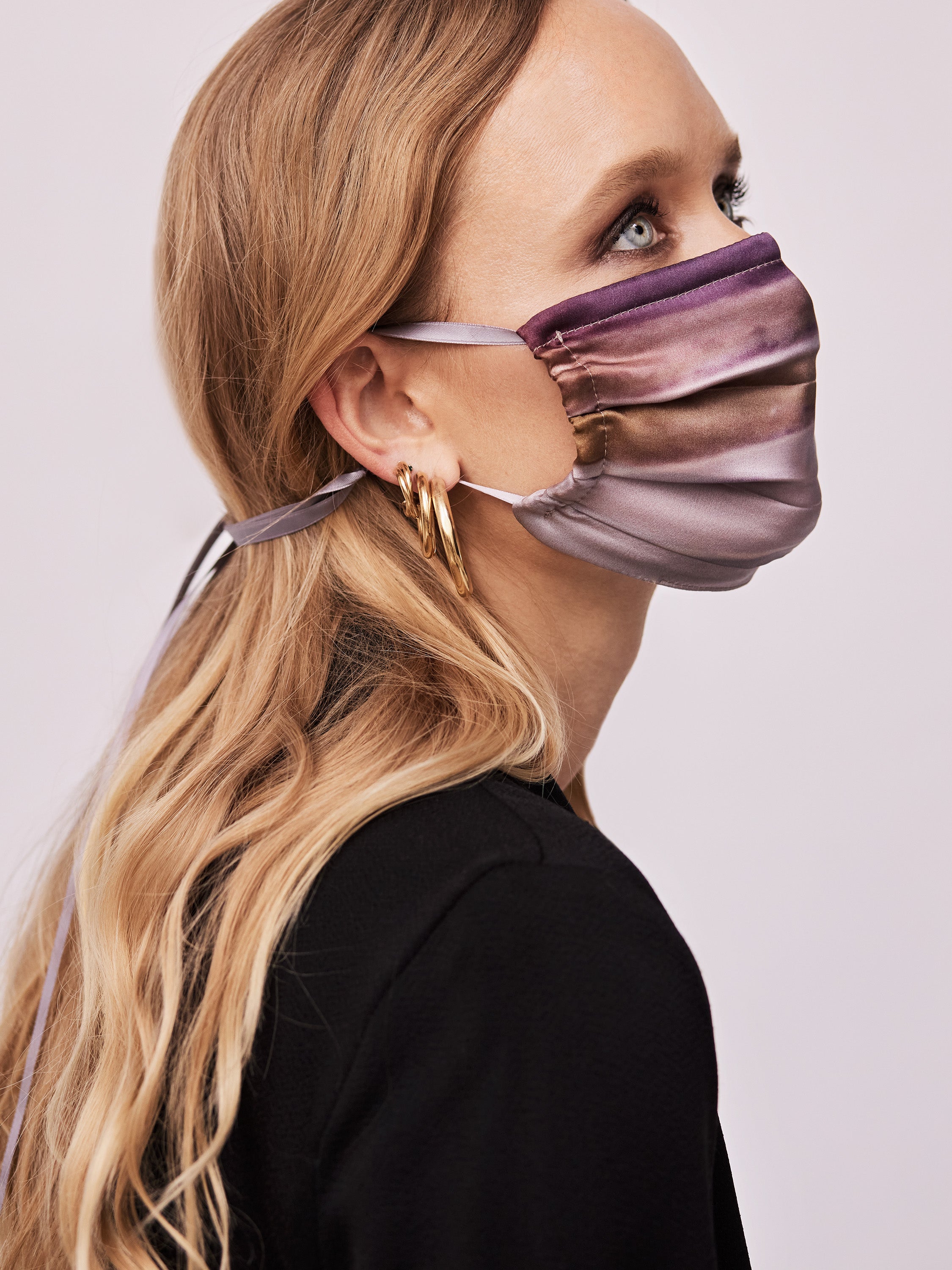 MASK - satin ribbons