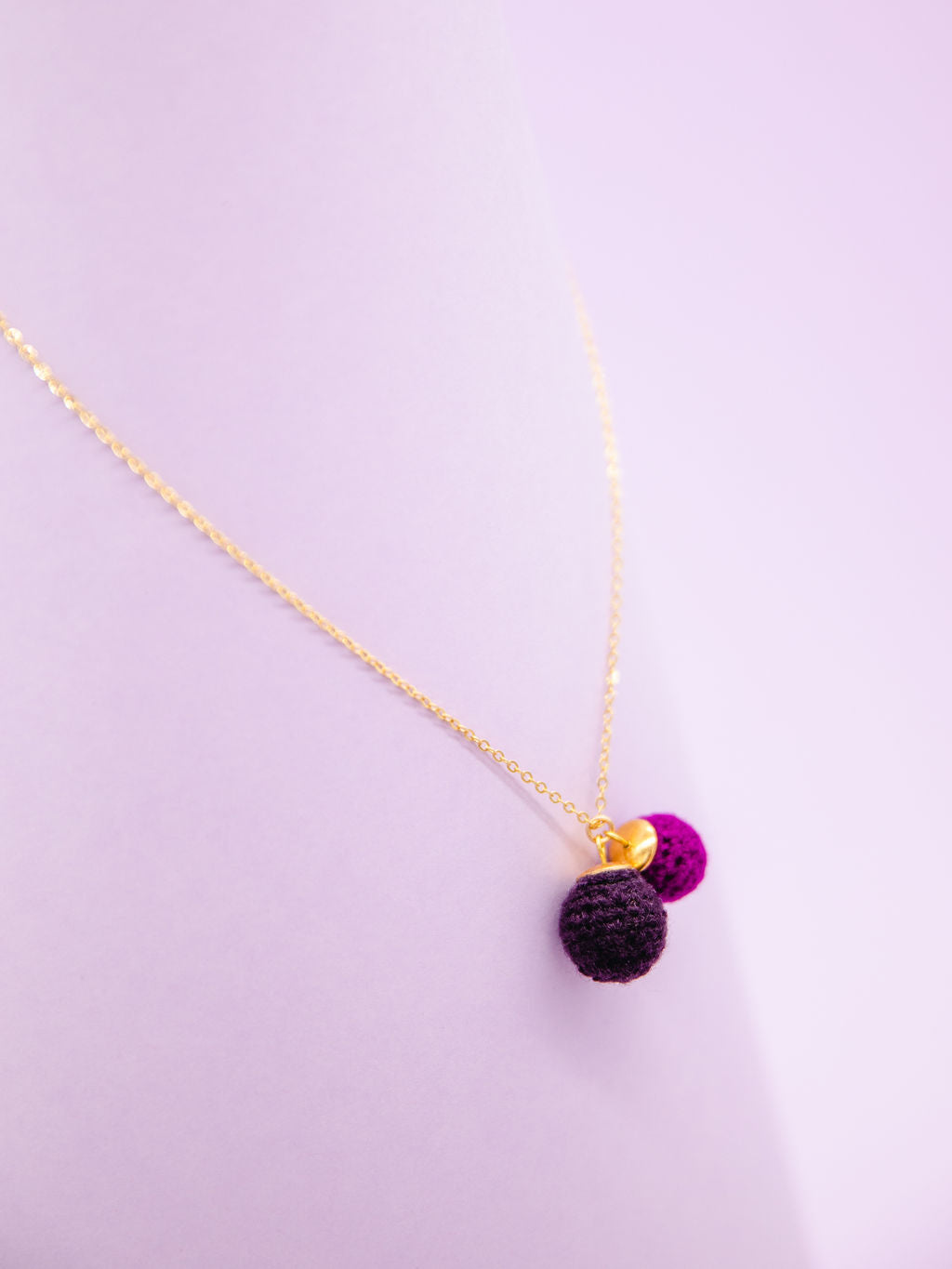 BONBON DOUBLE aubergine-fuchsia