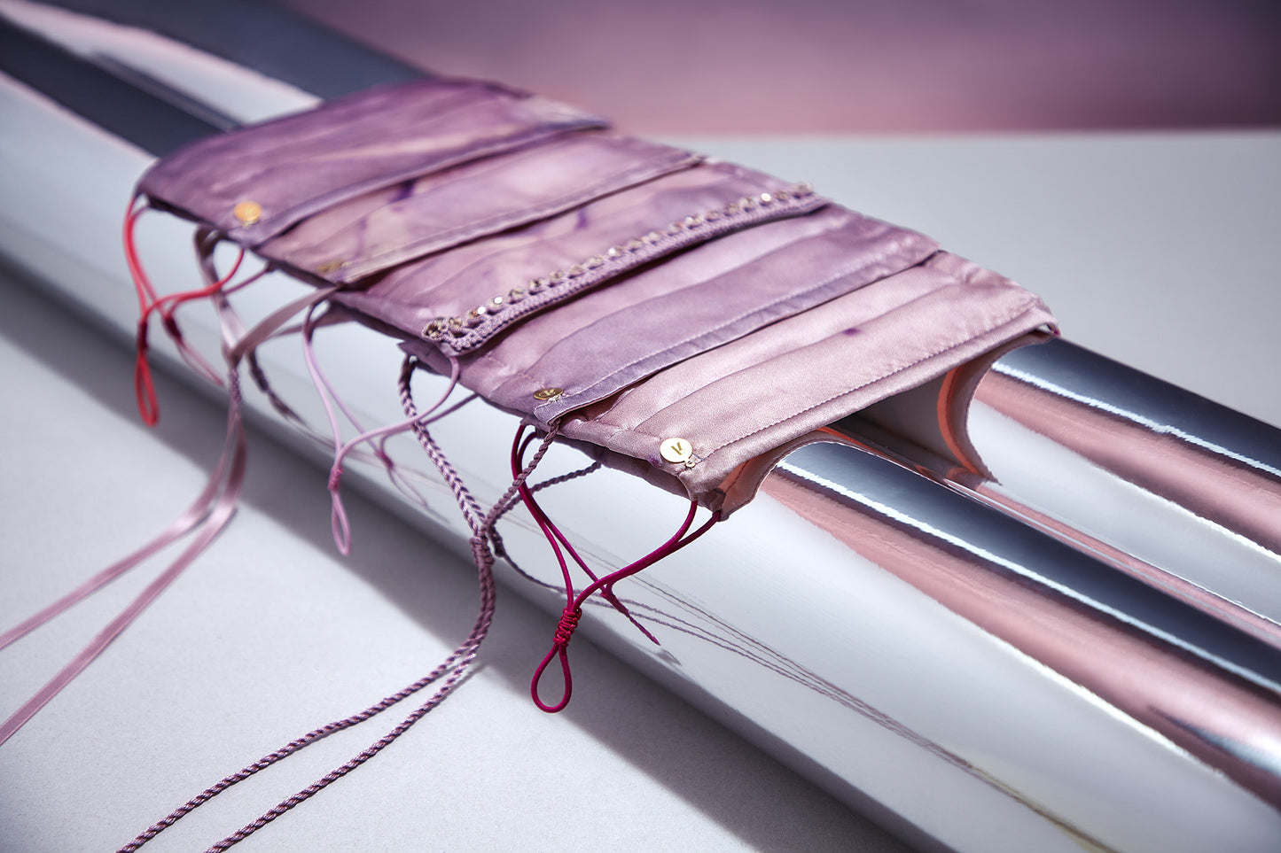 MASK - cords with Swarovski
