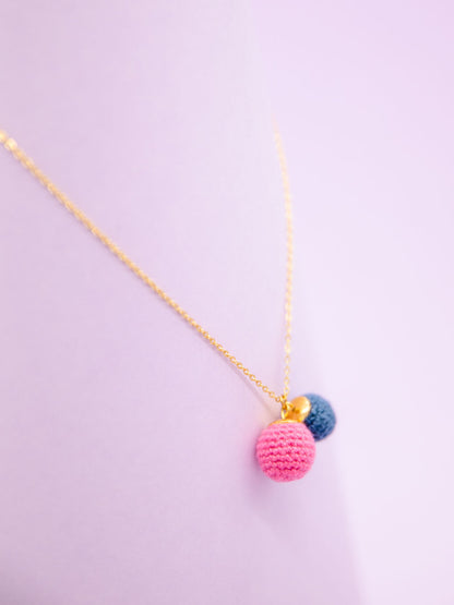 BONBON DOUBLE rosa-taubenblau